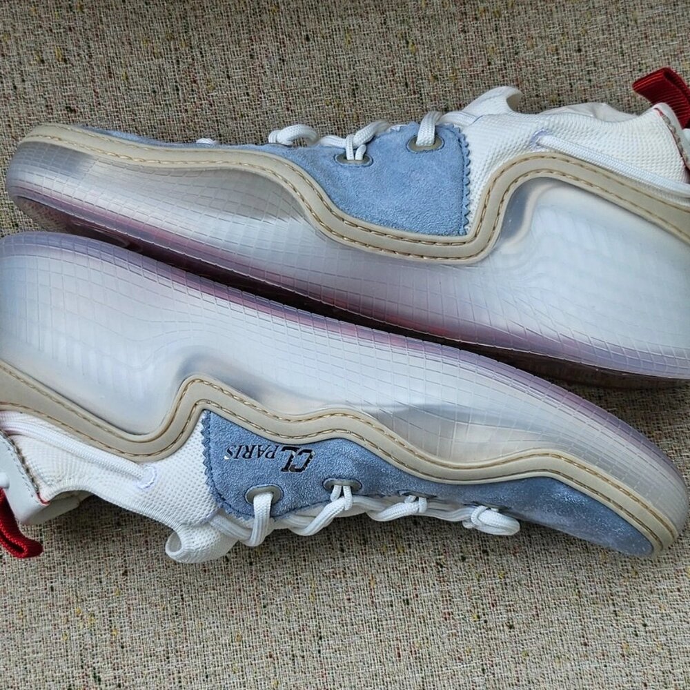 Christian Louboutin Men Shoes Sneaker Arpoador Flat Zinc/Bianco Italy Size 41 - Picture 8 of 14